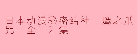 日本动漫秘密结社 鹰之爪 -黄金魔咒-全12集